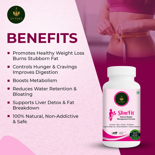 Jivtara Slim Fit – Ayurvedic Slimming Powder for Natural Weight Loss, Fat Burning, Detox & Improved Digestion