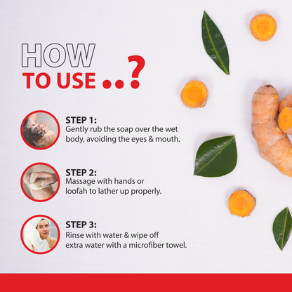 JIVTARA Haldi Tulsi Ayurvedic Bath Soap | Herbal Soap for Glowing Skin, Pimples & Tan Removal | Natural Turmeric & Holy Basil Soap Bar | Gentle Daily Face & Body Cleanser | Sulphate & Paraben Free