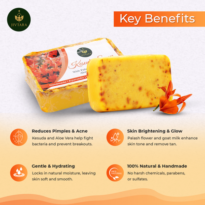 Jivtara Kesuda Ayurvedic Bath Soap – Pimple-Free, Clear & Radiant Skin